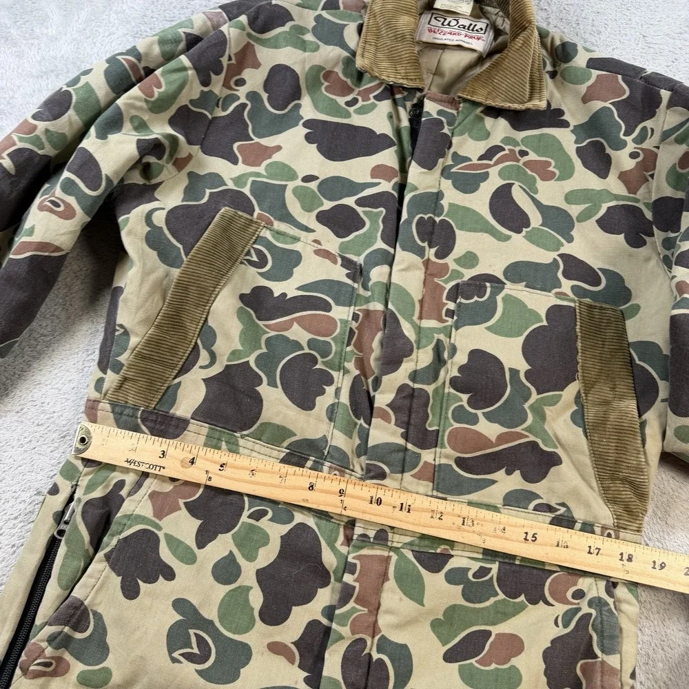 Vintage Walls Blizzard Pruf Coveralls Mens Small Duck Camo Quilted Hunting USA
